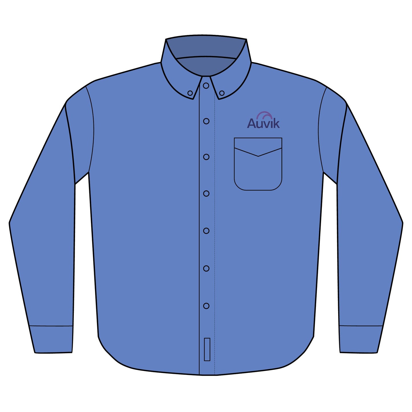 Embroidered Auvik Logo Long Sleeve Shirt