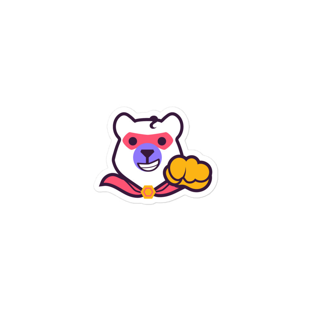 Superhero Bear Sticker