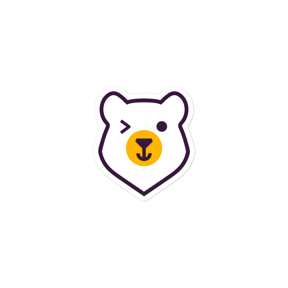 Winking Bear Sticker