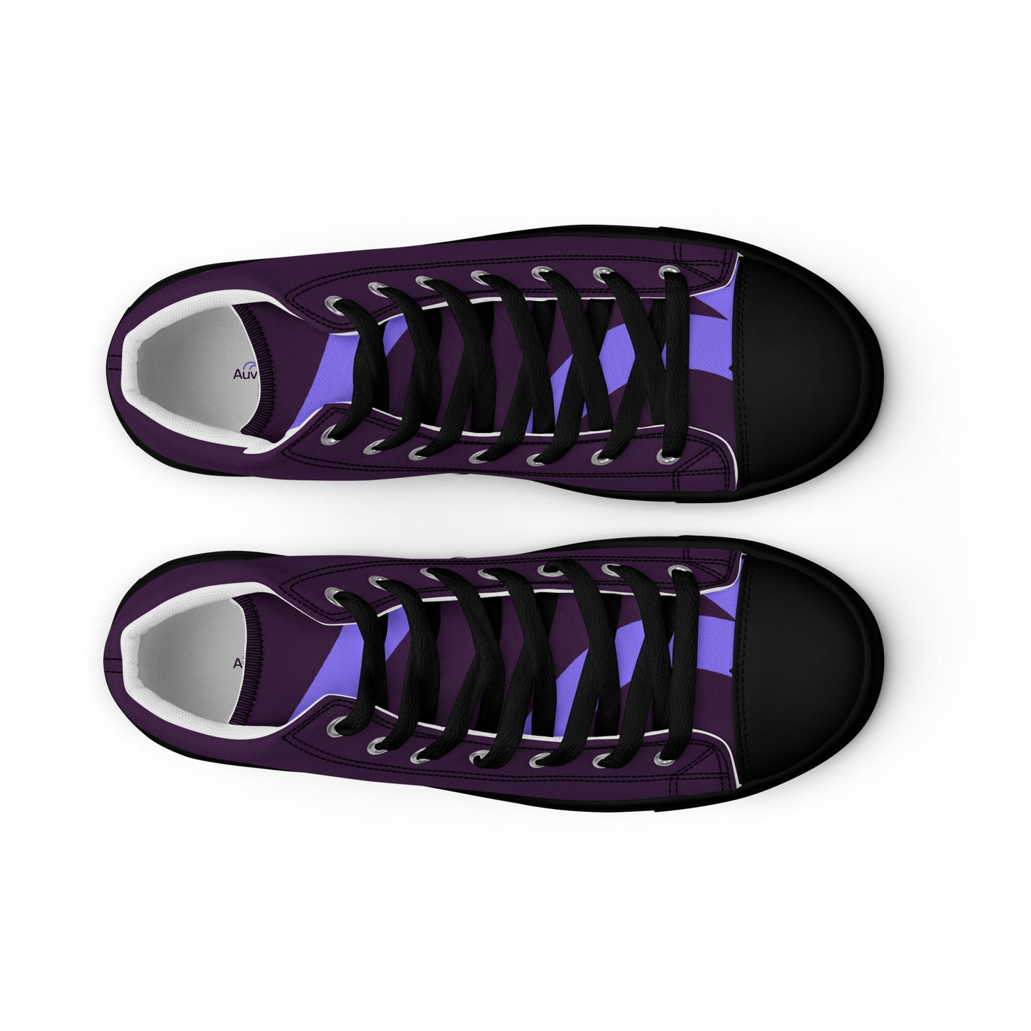 Dark Purple Men’s High Top Canvas Shoes