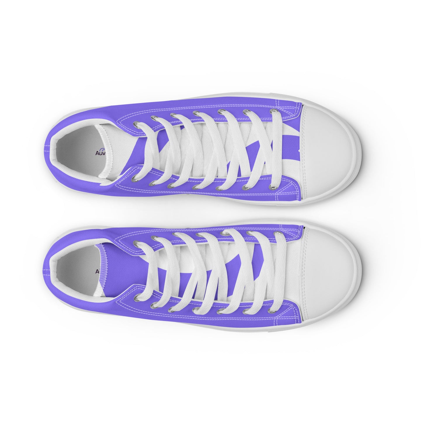 Light Purple Men’s High Top Canvas Shoes