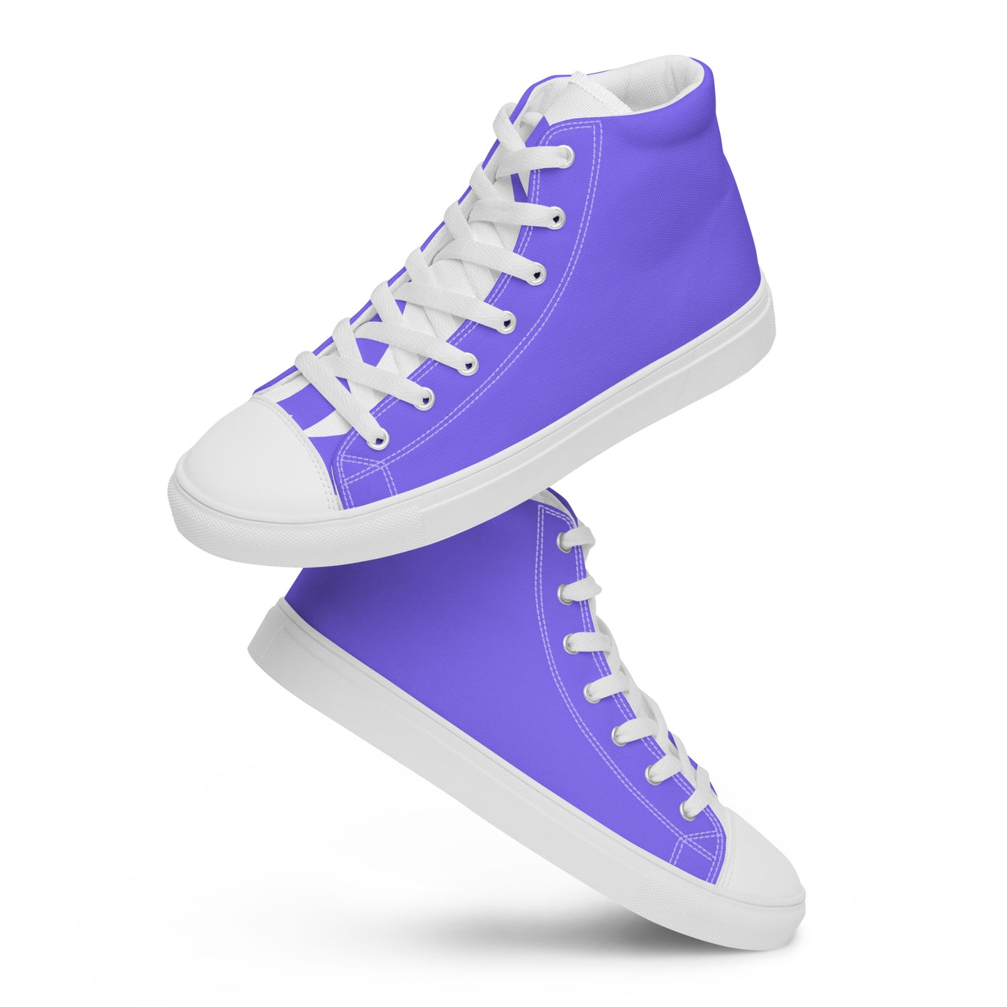Light Purple Men’s High Top Canvas Shoes