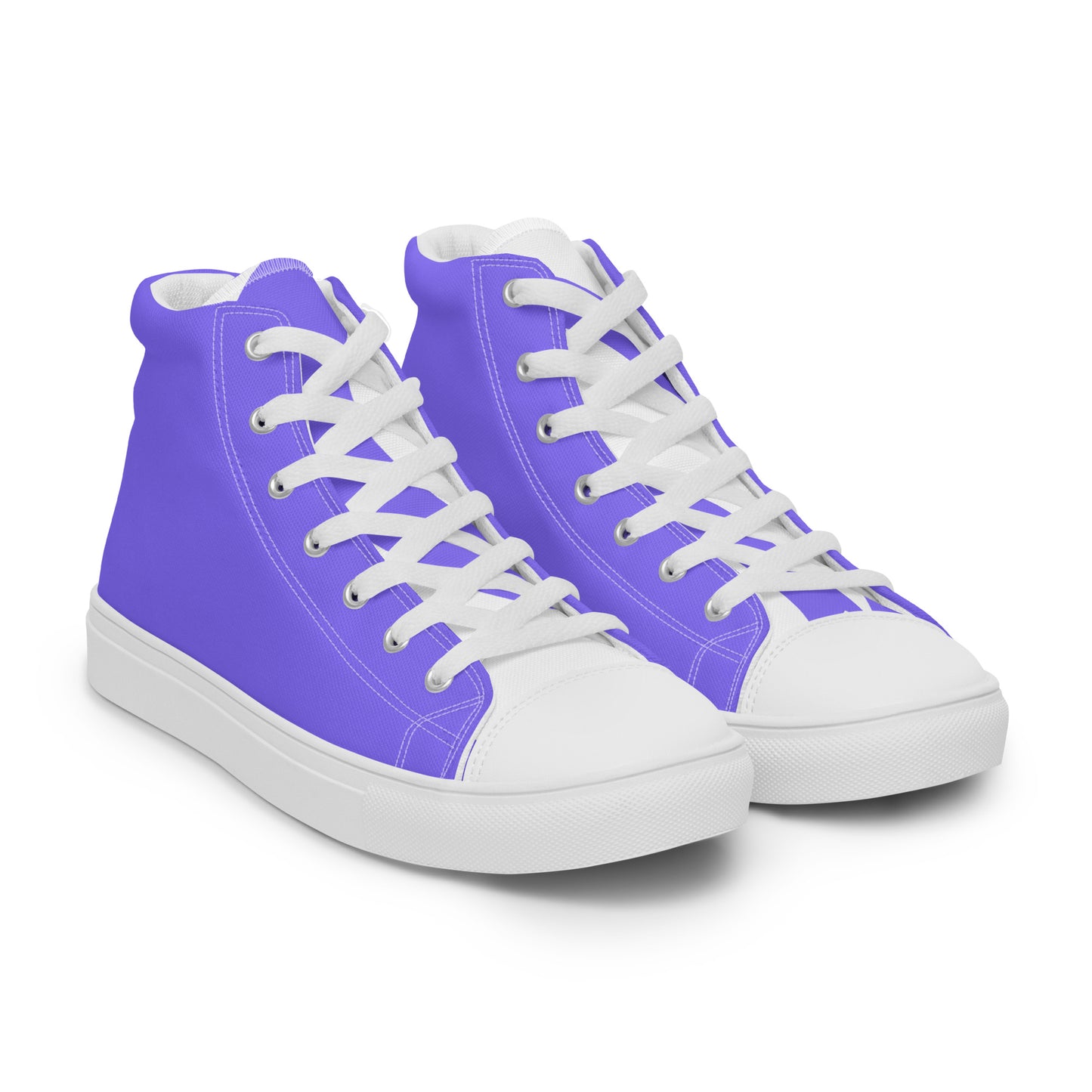 Light Purple Men’s High Top Canvas Shoes