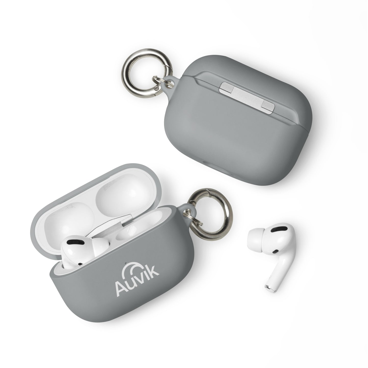 Auvik Gray Rubber Case for AirPods® (Pro)