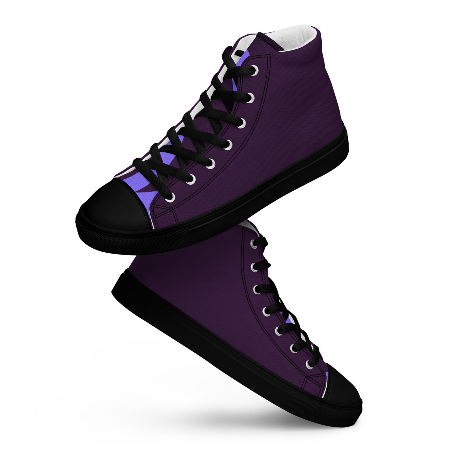 Dark Purple Women’s High Top Canvas Shoes