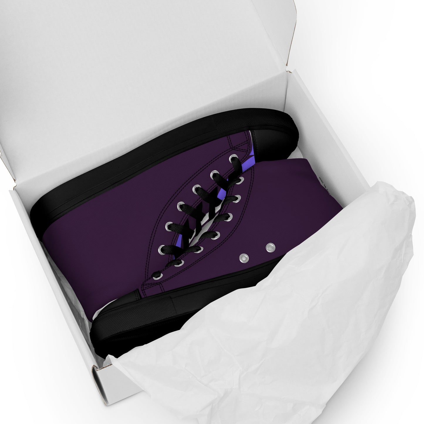 Dark Purple Women’s High Top Canvas Shoes