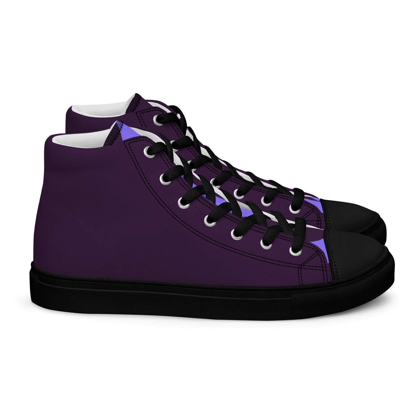 Dark Purple Women’s High Top Canvas Shoes