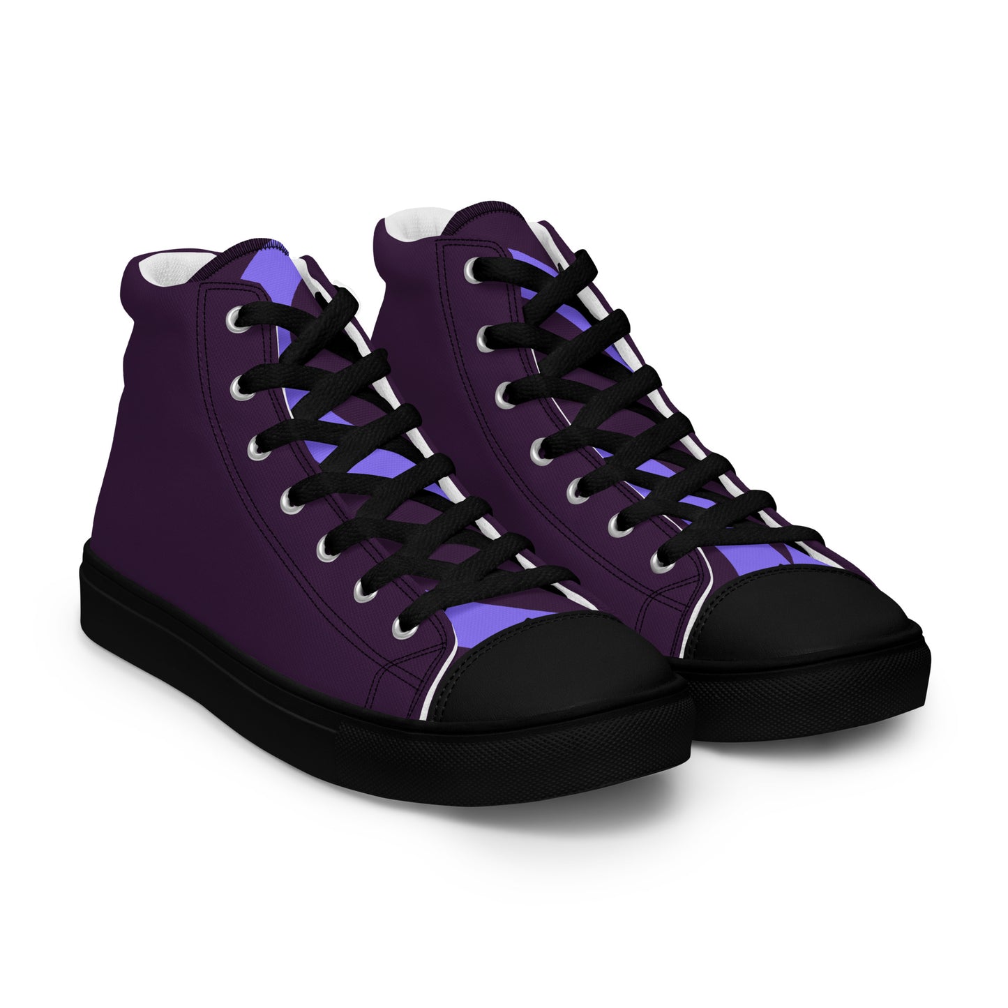 Dark Purple Women’s High Top Canvas Shoes