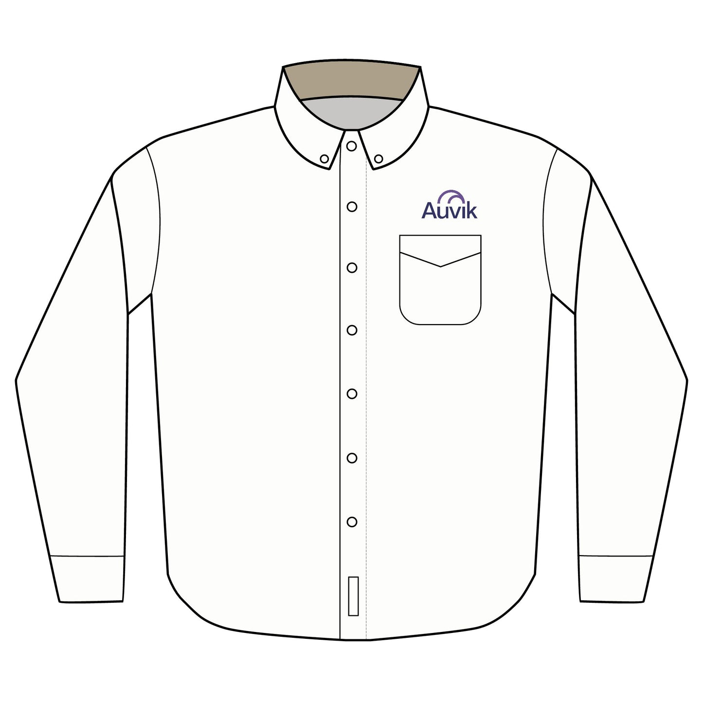 Embroidered Auvik Logo Long Sleeve Shirt