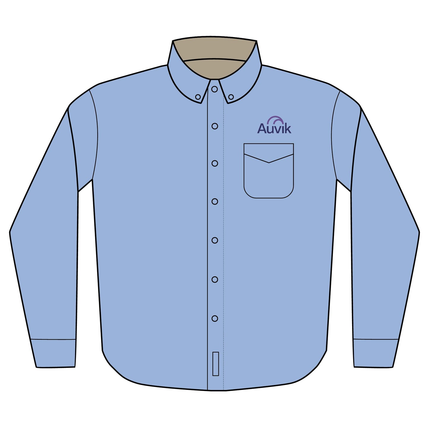 Embroidered Auvik Logo Long Sleeve Shirt